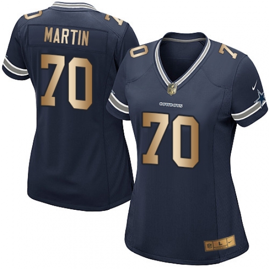 Women's Nike Dallas Cowboys #70 Zack Martin Elite Navy/Gold Team Color NFL Jersey - Ujersey