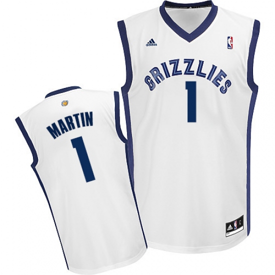 Men's Adidas Memphis Grizzlies #1 Jarell Martin Swingman White Home NBA Jersey - Ujersey