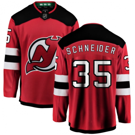 Men's New Jersey Devils #35 Cory Schneider Fanatics Branded Red Home Breakaway NHL Jersey - Ujersey