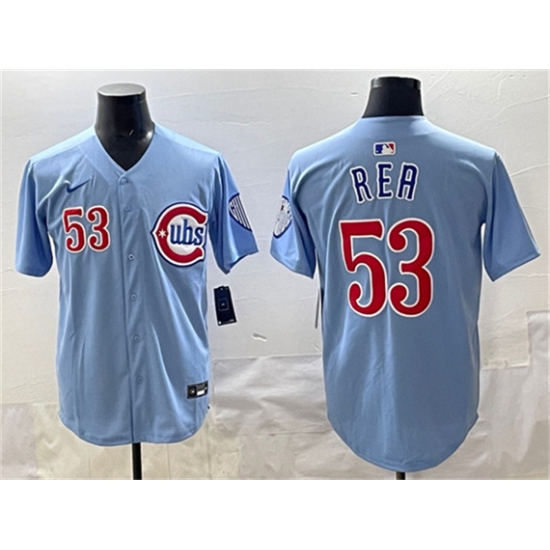 Men's Chicago Cubs #53 Colin Rea Blue 2024-25 2nd Alternate Limited Stitched Baseball Jersey - Ujersey