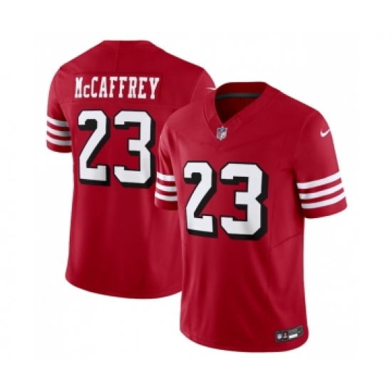 Men's Nike San Francisco 49ers #23 Christian McCaffrey New Red 2023 F.U.S.E. Vapor Untouchable Limited Stitched Football Jersey - Ujersey