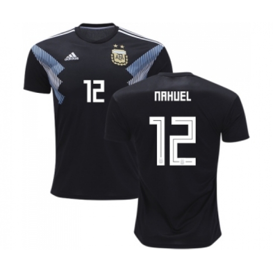Argentina #12 Nahuel Away Kid Soccer Country Jersey