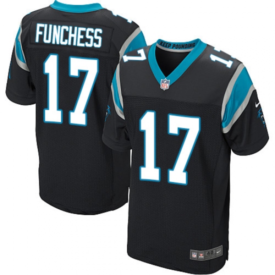 Men's Nike Carolina Panthers #17 Devin Funchess Elite Black Team Color NFL Jersey - Ujersey
