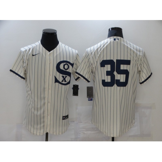 Men's Chicago White Sox #35 Frank Thomas Cream Elite 2021 Field of Dreams Jersey - Ujersey