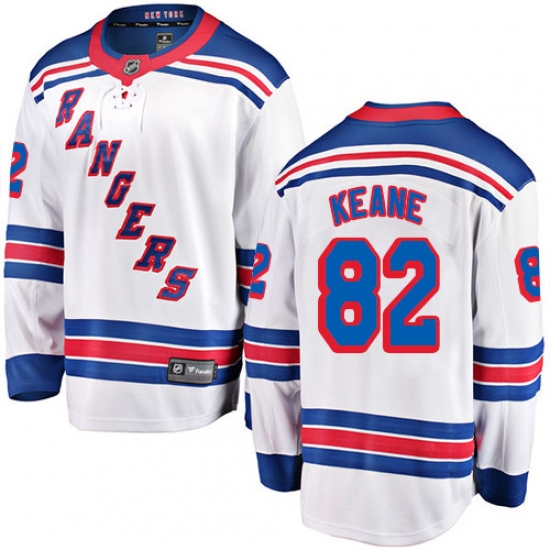Youth New York Rangers #82 Joey Keane Fanatics Branded White Away Breakaway NHL Jersey - Ujersey
