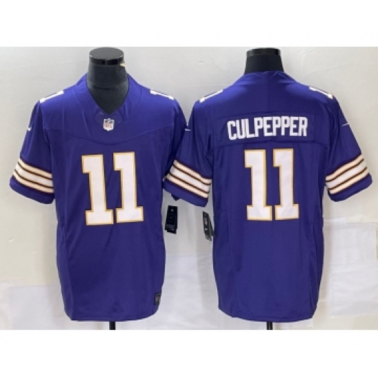 Men's Nike Minnesota Vikings #11 Daunte Culpepper Purple 2023 FUSE Vapor Limited Throwback Stitched Jersey - Ujersey