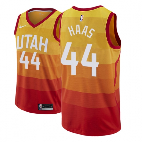 Men NBA 2018-19 Utah Jazz #44 Isaac Haas City Edition Red Jersey - Ujersey