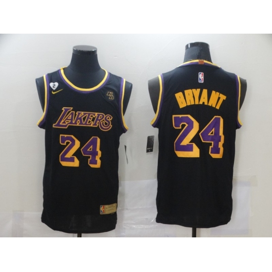 Men's Nike Los Angeles Lakers #24 Kobe Bryant Swingman Black NBA Jersey - Ujersey