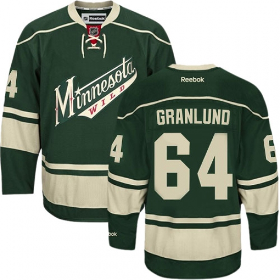 Youth Reebok Minnesota Wild #64 Mikael Granlund Authentic Green Third NHL Jersey - Ujersey