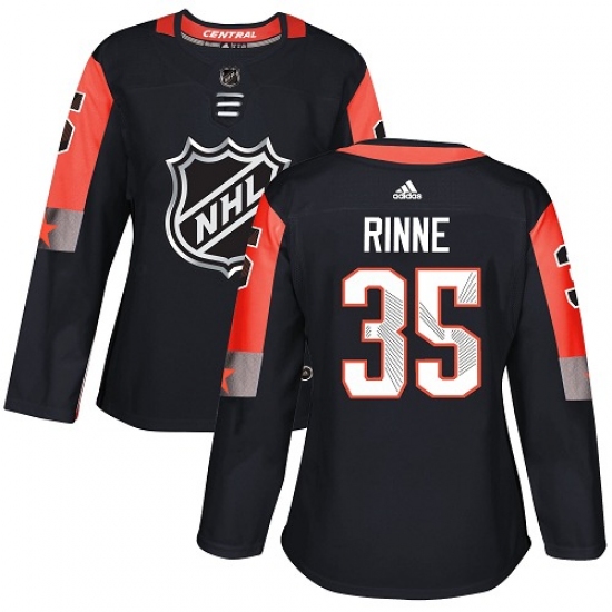 Women's Adidas Nashville Predators #35 Pekka Rinne Authentic Black 2018 All-Star Central Division NHL Jersey - Ujersey