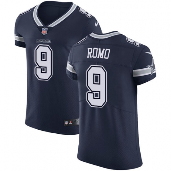 Men's Nike Dallas Cowboys #9 Tony Romo Navy Blue Team Color Vapor Untouchable Elite Player NFL Jersey - Ujersey