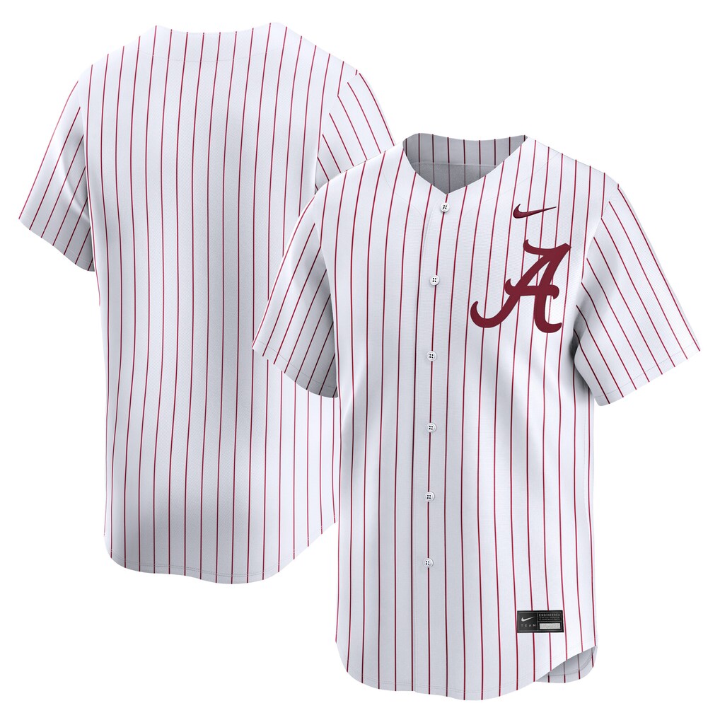 Men's Nike White Alabama Crimson Tide Baseball Limited Jersey - ujerseystore