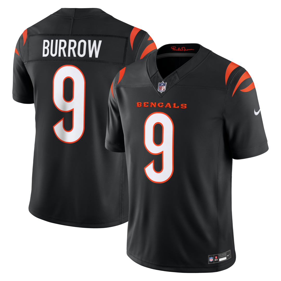 Men's Cincinnati Bengals Joe Burrow Nike Black Team Vapor F.U.S.E. Stitched Limited Jersey