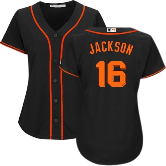 Women's Majestic San Francisco Giants #16 Austin Jackson Authentic Black Alternate Cool Base MLB Jersey - Ujersey