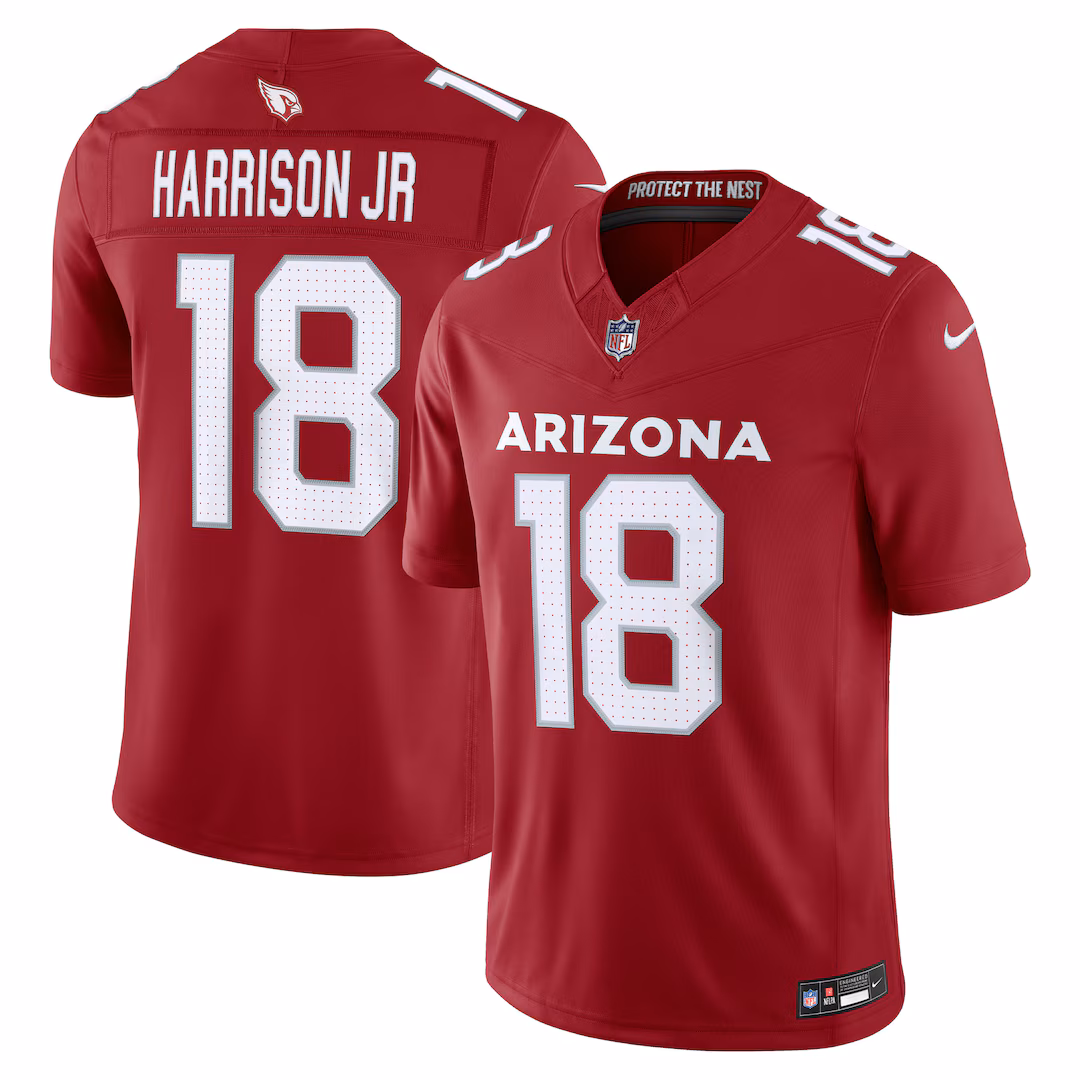 Men's Arizona Cardinals Marvin Harrison Jr. Nike Cardinal Team Vapor F.U.S.E. Stitched Limited Jersey