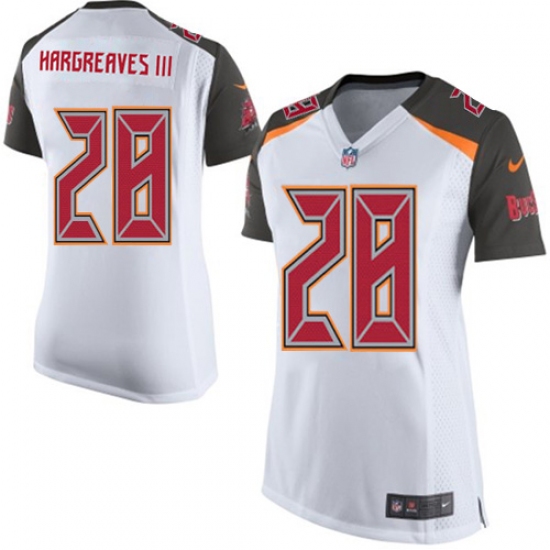 Women's Nike Tampa Bay Buccaneers #28 Vernon Hargreaves III Game White NFL Jersey - Ujersey