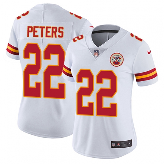 Women's Nike Kansas City Chiefs #22 Marcus Peters Elite White NFL Jersey - Ujersey