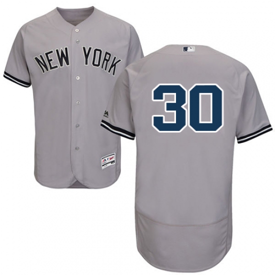 Men's Majestic New York Yankees #30 David Robertson Grey Flexbase Authentic Collection MLB Jersey - Ujersey