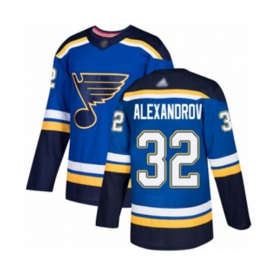 Youth St. Louis Blues #32 Nikita Alexandrov Authentic Royal Blue Home Hockey Jersey - Ujersey