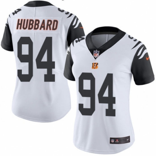 Women's Nike Cincinnati Bengals #94 Sam Hubbard Limited White Rush Vapor Untouchable NFL Jersey - Ujersey