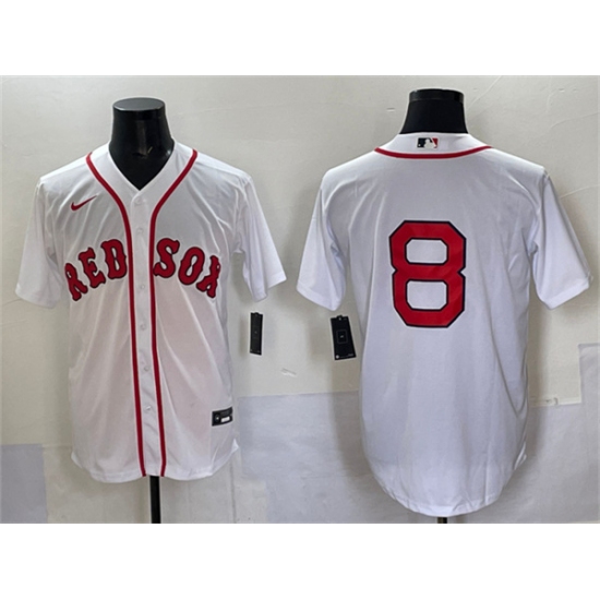 Men's Boston Red Sox #8 Carl Yastrzemski White Cool Base Stitched Baseball Jersey - Ujersey