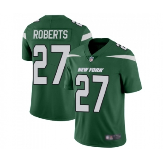 Youth New York Jets #27 Darryl Roberts Green Team Color Vapor Untouchable Limited Player Football Jersey - Ujersey