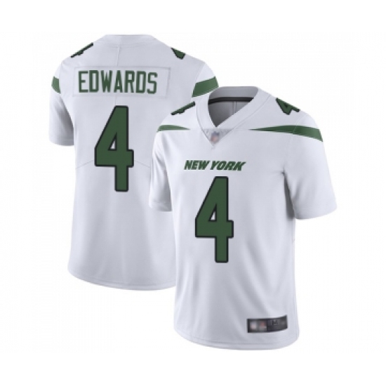 Youth New York Jets #4 Lac Edwards White Vapor Untouchable Limited Player Football Jersey - Ujersey
