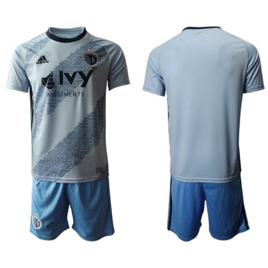 Sporting Kansas City Blank Home Soccer Club Jersey - Ujersey
