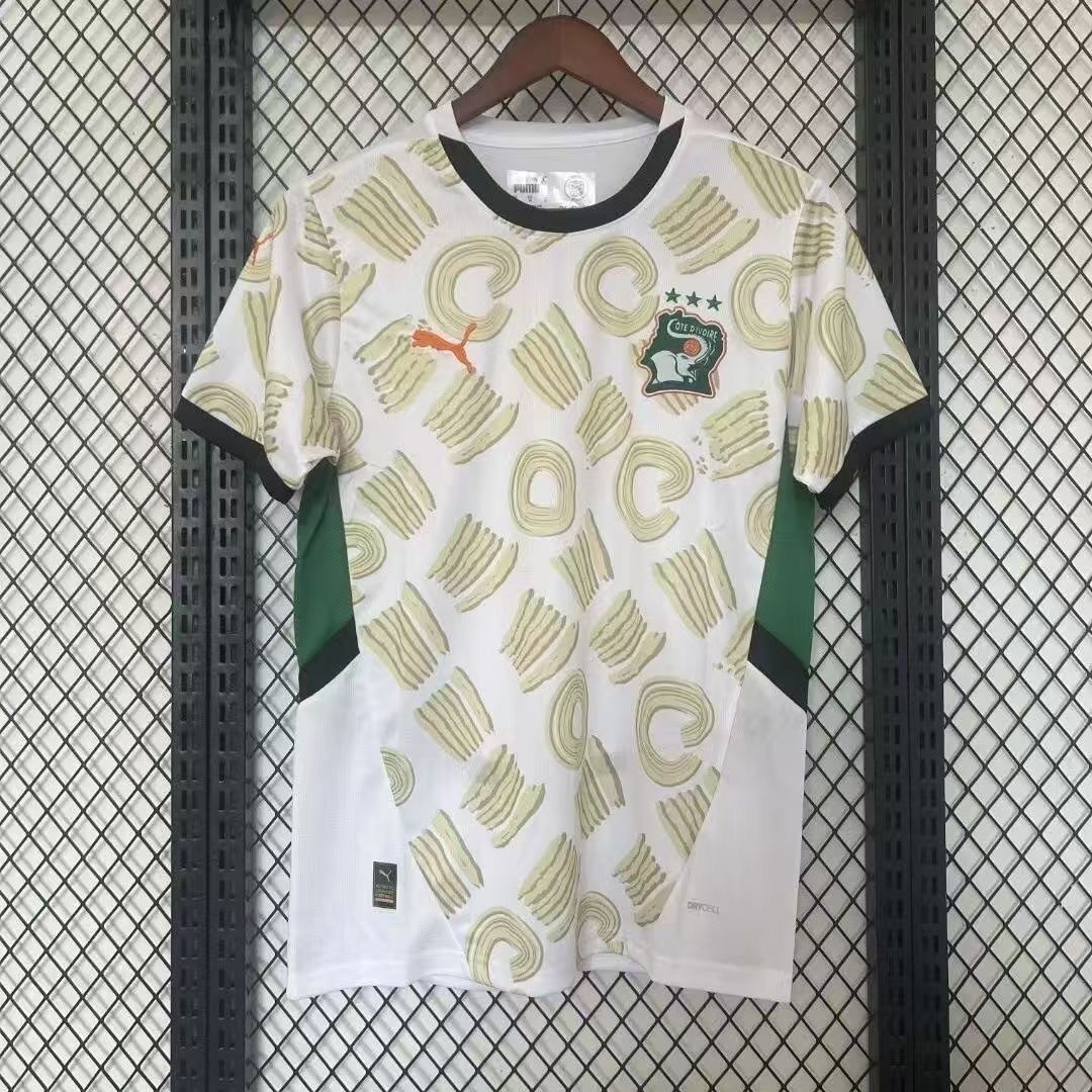 Côte d'Ivoire Soccer Jersey Away Custom Shirt 2025 - U-jersey