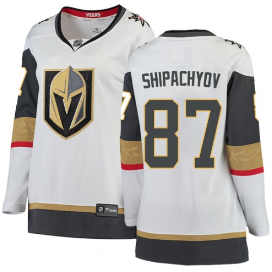 Women's Vegas Golden Knights #87 Vadim Shipachyov Authentic White Away Fanatics Branded Breakaway NHL Jersey - Ujersey
