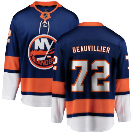 Men's New York Islanders #72 Anthony Beauvillier Fanatics Branded Royal Blue Home Breakaway NHL Jersey - Ujersey