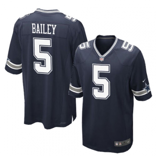 Men's Nike Dallas Cowboys #5 Dan Bailey Game Navy Blue Team Color NFL Jersey - Ujersey