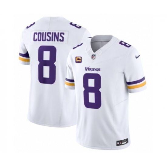 Men's Nike Minnesota Vikings #8 Kirk Cousins White 2023 F.U.S.E. 4-Star C Vapor Untouchable Limited Football Stitched Jersey - Ujersey