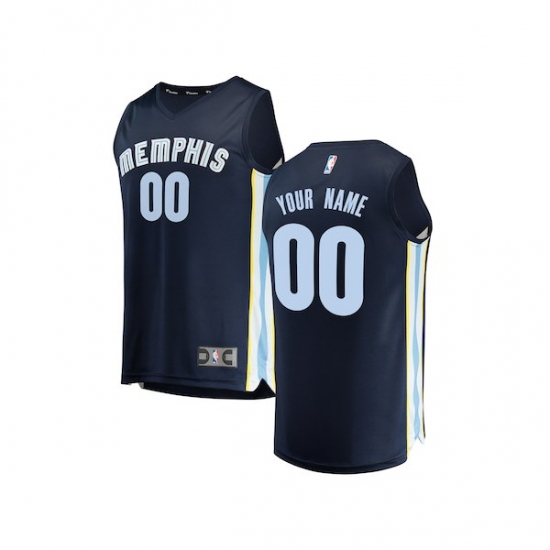 Youth Memphis Grizzlies Fanatics Branded Navy Fast Break Custom Replica Jersey - Icon Edition - Ujersey