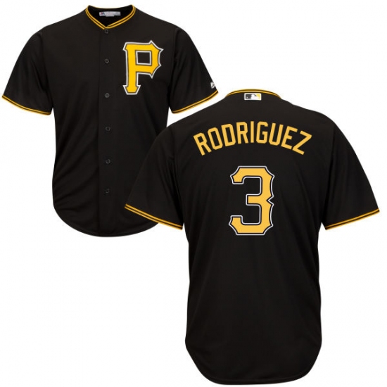 Youth Majestic Pittsburgh Pirates #3 Sean Rodriguez Replica Black Alternate Cool Base MLB Jersey - Ujersey