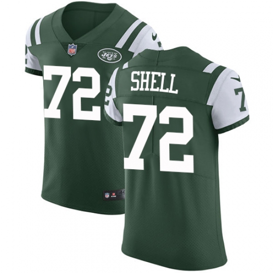Men's Nike New York Jets #72 Brandon Shell Elite Green Team Color NFL Jersey - Ujersey