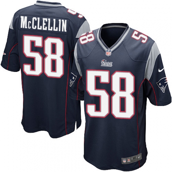 Men's Nike New England Patriots #58 Shea McClellin Game Navy Blue Team Color NFL Jersey - Ujersey