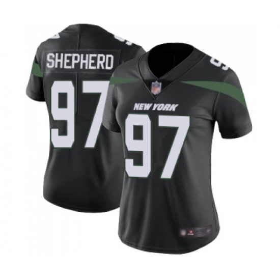 Women's New York Jets #97 Nathan Shepherd Black Alternate Vapor Untouchable Limited Player Football Jersey - Ujersey