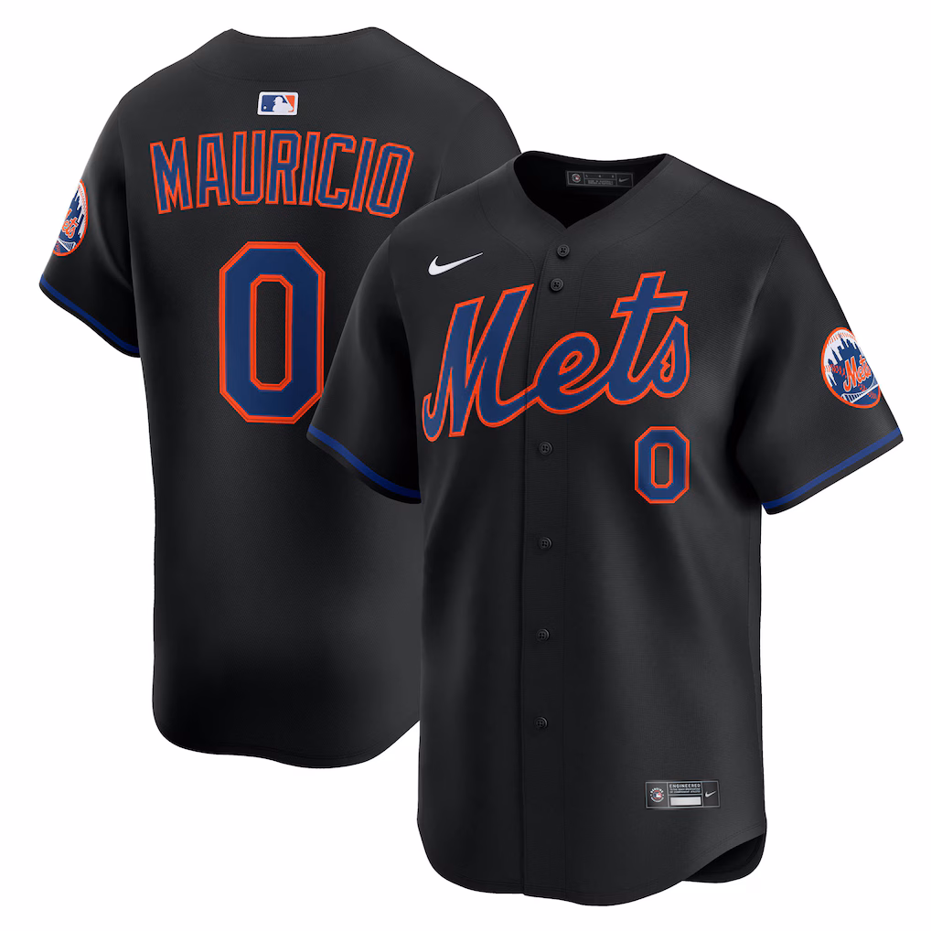 Men's New York Mets Ronny Mauricio Nike Black Alternate Limited Jersey
