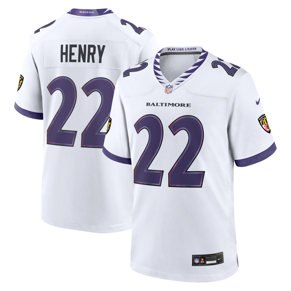 Men's Baltimore Ravens Derrick Henry Nike White Game Jersey - U-jersey