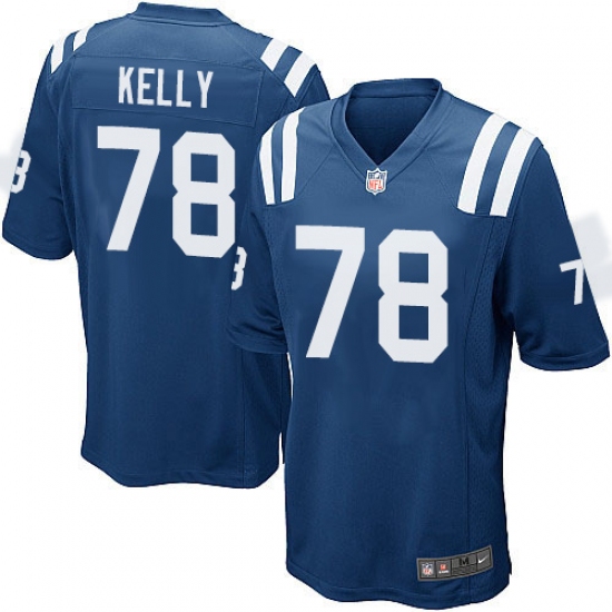 Men's Nike Indianapolis Colts #78 Ryan Kelly Game Royal Blue Team Color NFL Jersey - Ujersey