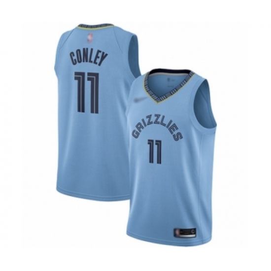 Men's Memphis Grizzlies #11 Mike Conley Authentic Blue Finished Basketball Jersey Statement Edition - Ujersey