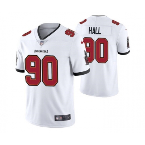 Men's Tampa Bay Buccaneers #90 Logan Hall White Vapor Untouchable Limited Stitched Jersey - Ujersey