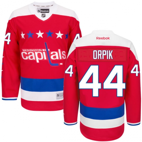 Men's Reebok Washington Capitals #44 Brooks Orpik Premier Red Third NHL Jersey - Ujersey