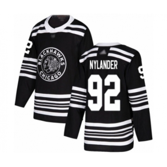Youth Chicago Blackhawks #92 Alexander Nylander Authentic Black Alternate Hockey Jersey - Ujersey