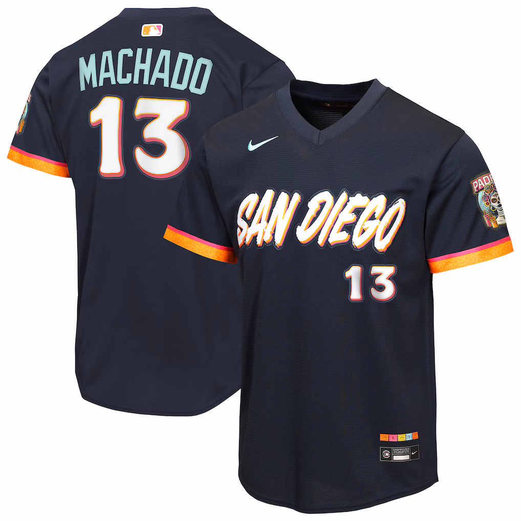 Youth San Diego Padres Manny Machado Nike Obsidian 2026 City Connect Stadium Jersey - Vujersey Los Angeles Rams