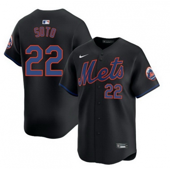 Youth New York Mets Juan Soto #22 Black Flex Base Stitched MLB Jersey - Ujersey