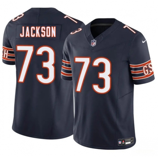 Men's Chicago Bears #73 Jonah Jackson Navy 2025 F.U.S.E. Vapor Football Stitched Jersey - Ujersey