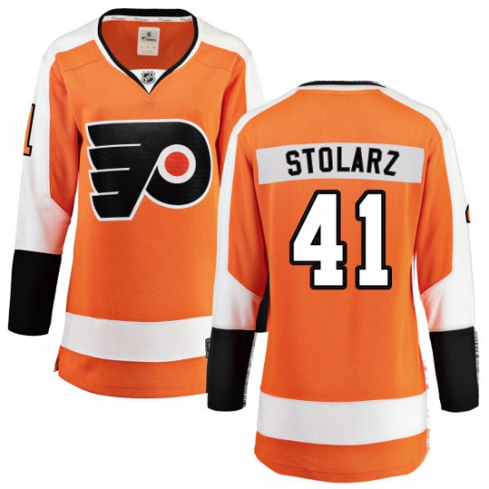 Women's Philadelphia Flyers #41 Anthony Stolarz Fanatics Branded Orange Home Breakaway NHL Jersey - Ujersey