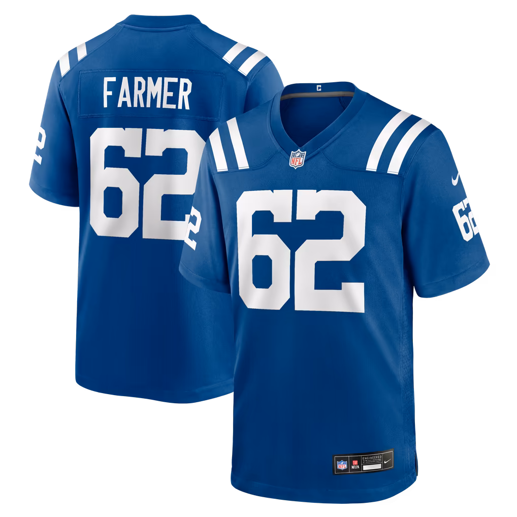 Men's Indianapolis Colts Jalen Farmer Nike Royal Team Game Jersey